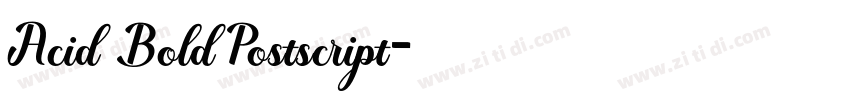 Acid BoldPostscript字体转换